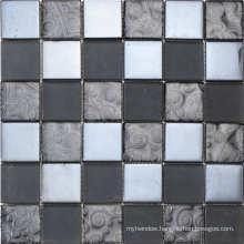 Silver Metal Mosaic Tile Stainless Steel Decor Kitchen Room